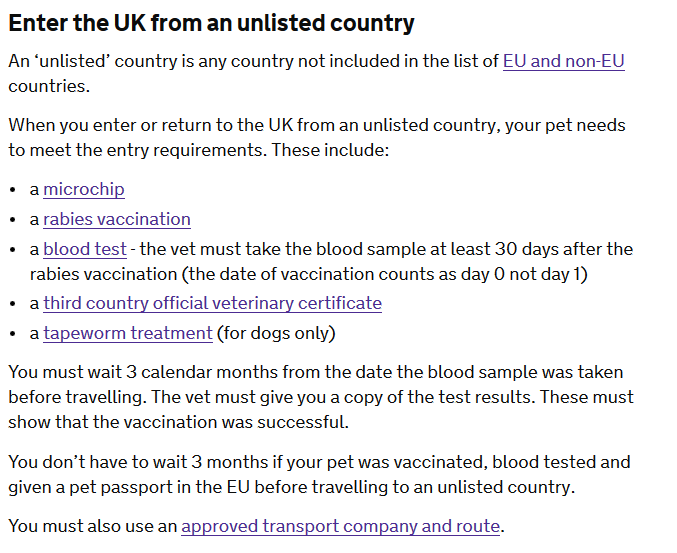 uk import rules for unlisted countries