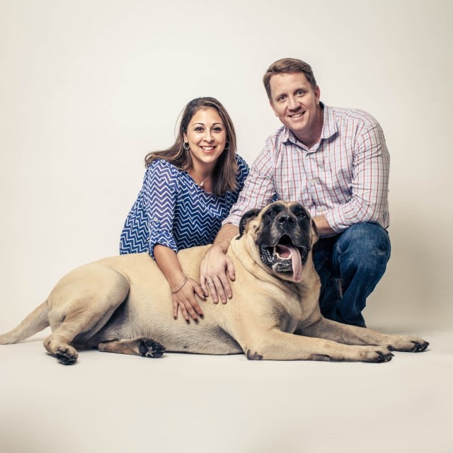 Kevin and his wife Angie, with their dog Murphy.
